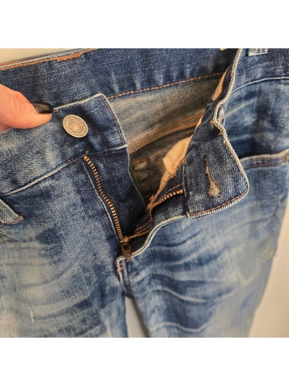 Polo by Ralph Lauren Tompkins Skinny Blue Distressed Jeans for Women size 26 - Picture 9 of 14